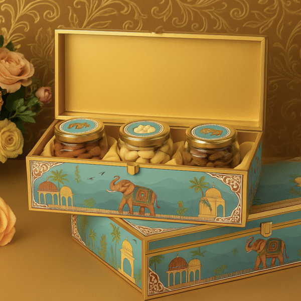 Tanishi Premium Trio Gift Hamper – 3×150g (Cashews + Almonds + Raisins)